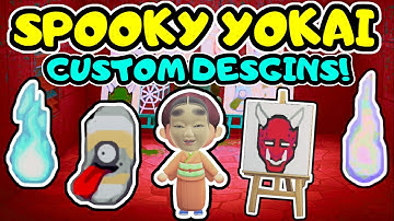 SPOOKY CUSTOM DESIGNS! Animal Crossing New Horizons Custom Designs with QR Codes! ACNH Custom Design