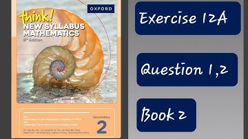Exercise 12A (Sets and Probability) Question 1,2 Think New Syllabus Mathematics 8Th Edition Book 2