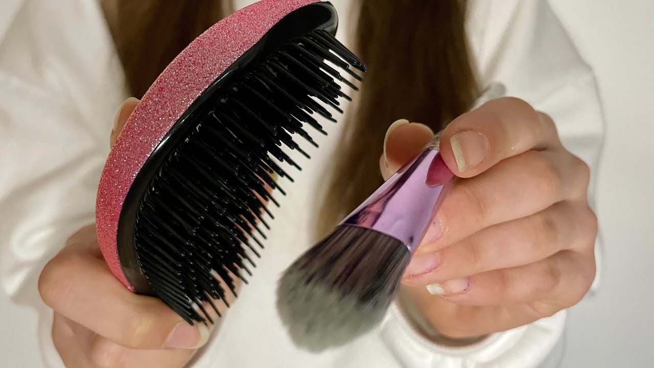 ASMR Doing your makeup + brushing your hair | actual camera touching | lo-fi | hair combing