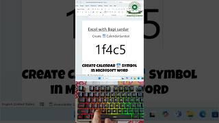 📅 Create Calendar Symbol in Microsoft Word using Shortcut Keys! #shorts #exceltips