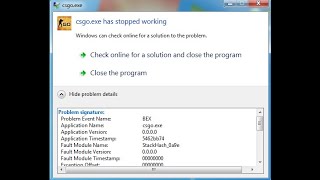 csgo.exe has stopped working