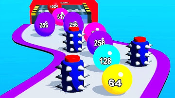 Crazy Ball Run 2048 -  Ball Merge Endless Gameplay Part 4 android, ios