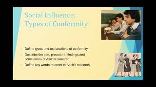 Social Influence Lesson 1: Conformity