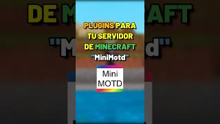 PLUGINS para tu SERVIDOR de Minecraft - MiniMotd (APARIENCIA Texto y Logo)