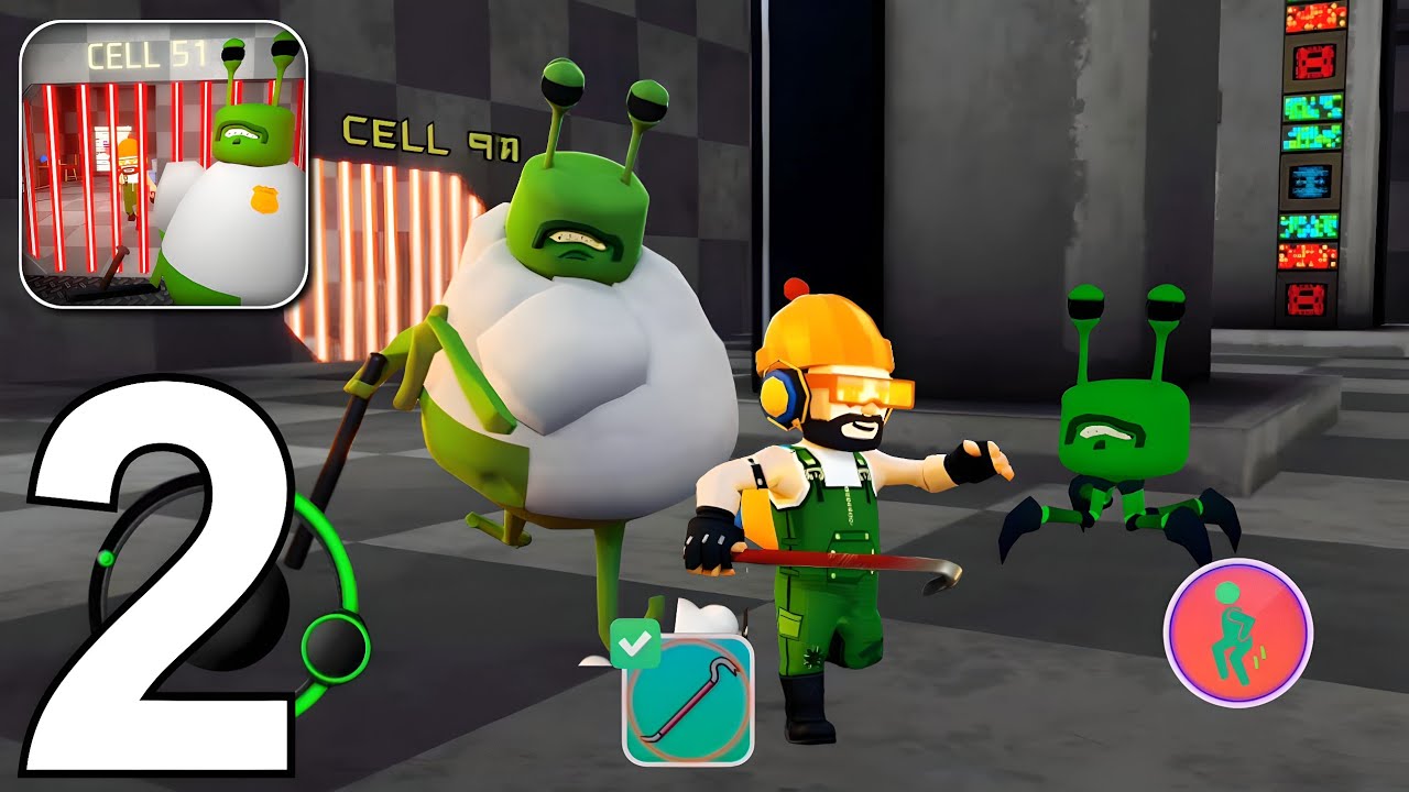 Escape Barry Alien Base - Full Gameplay Walkthrough Part 2 - Barry Prison Escape (Android, iOS)