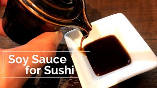 Japanese chef makes soy sauce for sushi