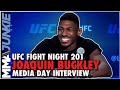 Joaquin Buckley channels Tyron Woodley: 'I'mma beat his ass' | #UFCVegas48 media day