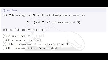 Nilpotent Elements | Ring Theory | CSIR NET JRF Mathematics 2022 Solution - Rajendra Rajpurohit