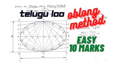 ELLIPSE Drawing | Oblong Method (Rectangular method) | Engineering Drawing | B.Tech | Diploma | MECH