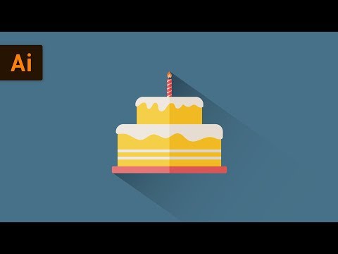 Flat Design Birthday Cake | Illustrator Tutorial