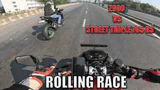 Z900 VS STREET TRIPLE 765 RS #z900 #triumph #zx10r #kawasaki #superbike