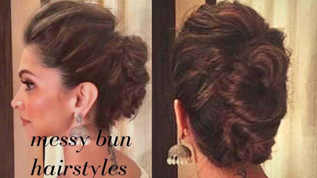 2 Easy Messy Bun Hairstyles inspired by DEEPIKA PADUKONE|Everyday Hairstyles for College & Work