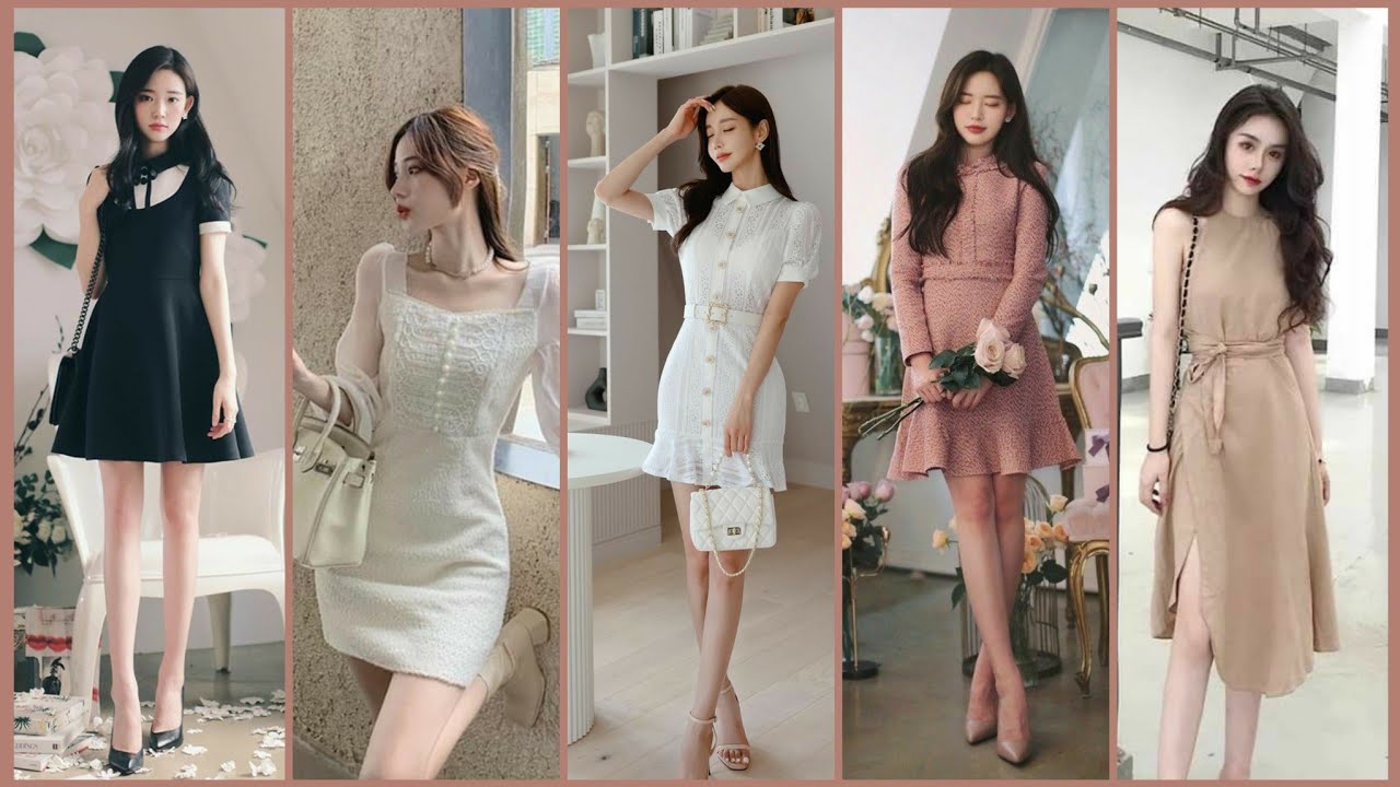 Decent & Attractive Korean Party Dresses Designs || Long & Short ...