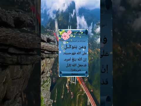 ومن يتوكل على الله فهو حسبه حالات واتس اب دينية قصيرة مؤثرة  