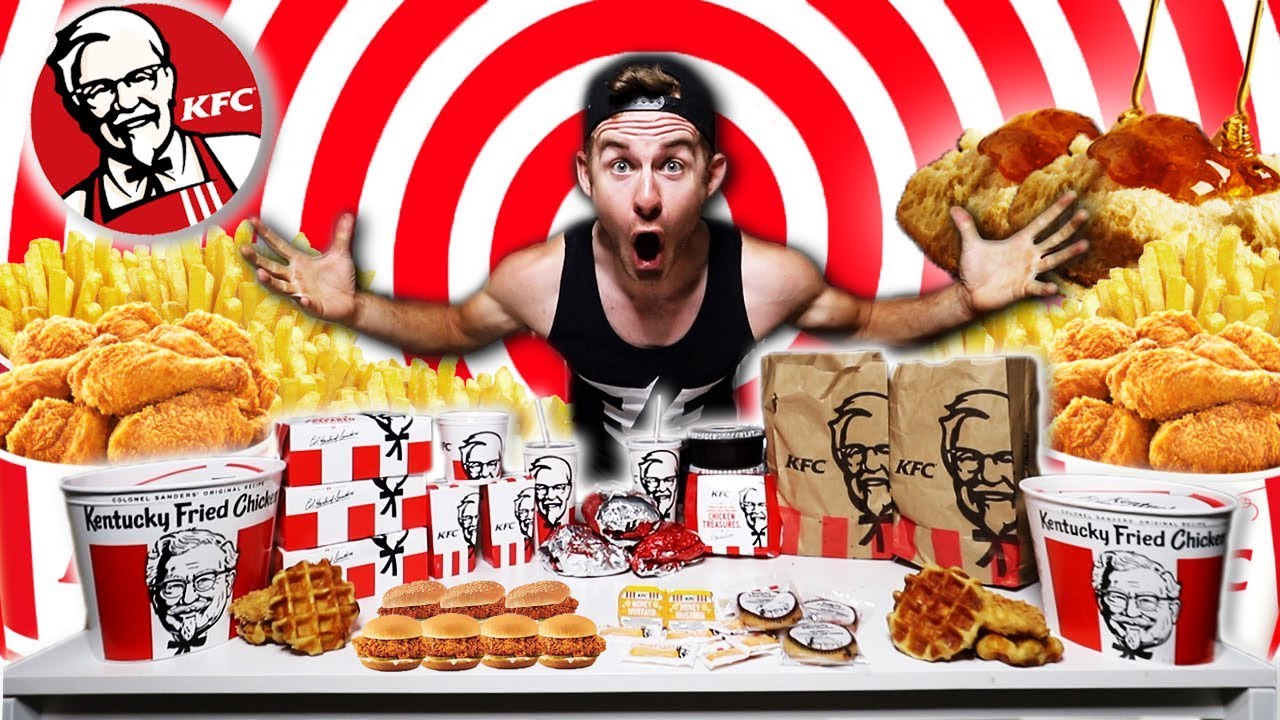 THE $100 KFC MENU CHALLENGE! (12,000+ CALORIES) - YouTube