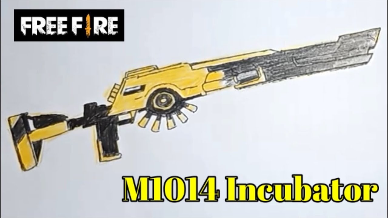 Cara Gambar M1014 Incubator Free Fire How To Draw M1014 Incubator YouTube