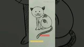 Learn How to Draw a Cute Cat Sitting in Just a Few Simple Steps 🐈#shorts #youtubeshorts #catdrawing