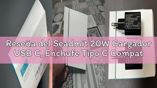 Reseña del Seadmit 20W Cargador USB C, Enchufe Tipo C Compatible con i-Phone 17/16/15/14/13 Plus Pro