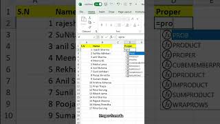 Proper Formula|| Excel With Me|| In Nepali