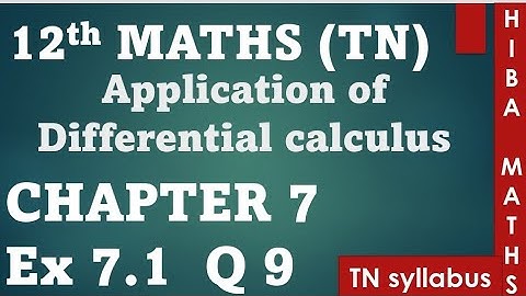 12th maths chapter 7 exercise 7.1 question 9