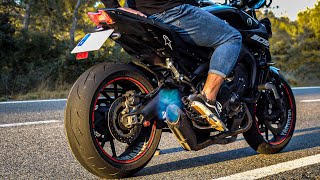 Yamaha MT09 RN43 MIVV SUONO Exhaust Sound | Acceleration, Quickshifter, Fly by, Flames