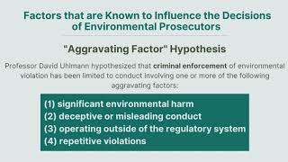 Sunzida Ahmed:  The Prosecutorial Discretion of Environmental Crime
