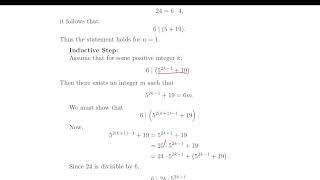 Prove that 6∣(5^(2n−1)+19) | Number Theory Proof
