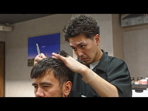 💈Scissors-Only Transformational Haircut by Traditional Japanese Barber #asmr #scissorhaircut