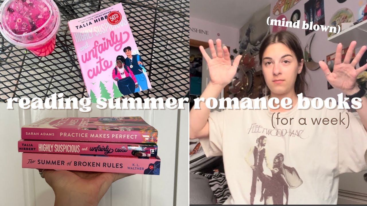 READING SUMMER ROMANCE BOOKS FOR A WEEK! reading vlog! - YouTube