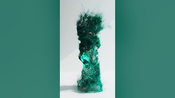 Muse statue wrapped in dust particle VFX