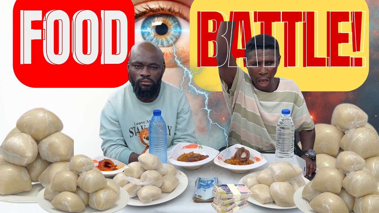 FOOD BATTLE FIRST TO FINISH EATING WINS 100,000