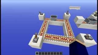 Minecraft: Powered Minecart Corner Rails