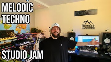 Melodic Techno Studio jam - All hardware & mic percs