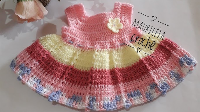 Vestidinho de Crochê para Bebê Reborn Tink 