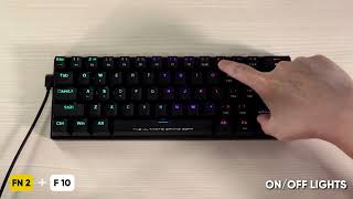 ARMAGGEDDON MKA  61C PSYCH STARLING MECHANICAL RGB GAMING KEYBOARD LIGHTING TUTORIAL screenshot 4