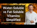 Water Soluble Vs Fat Soluble Vitamins Simplified Water Soluble Vs Fat Soluble Vitamins Simplified