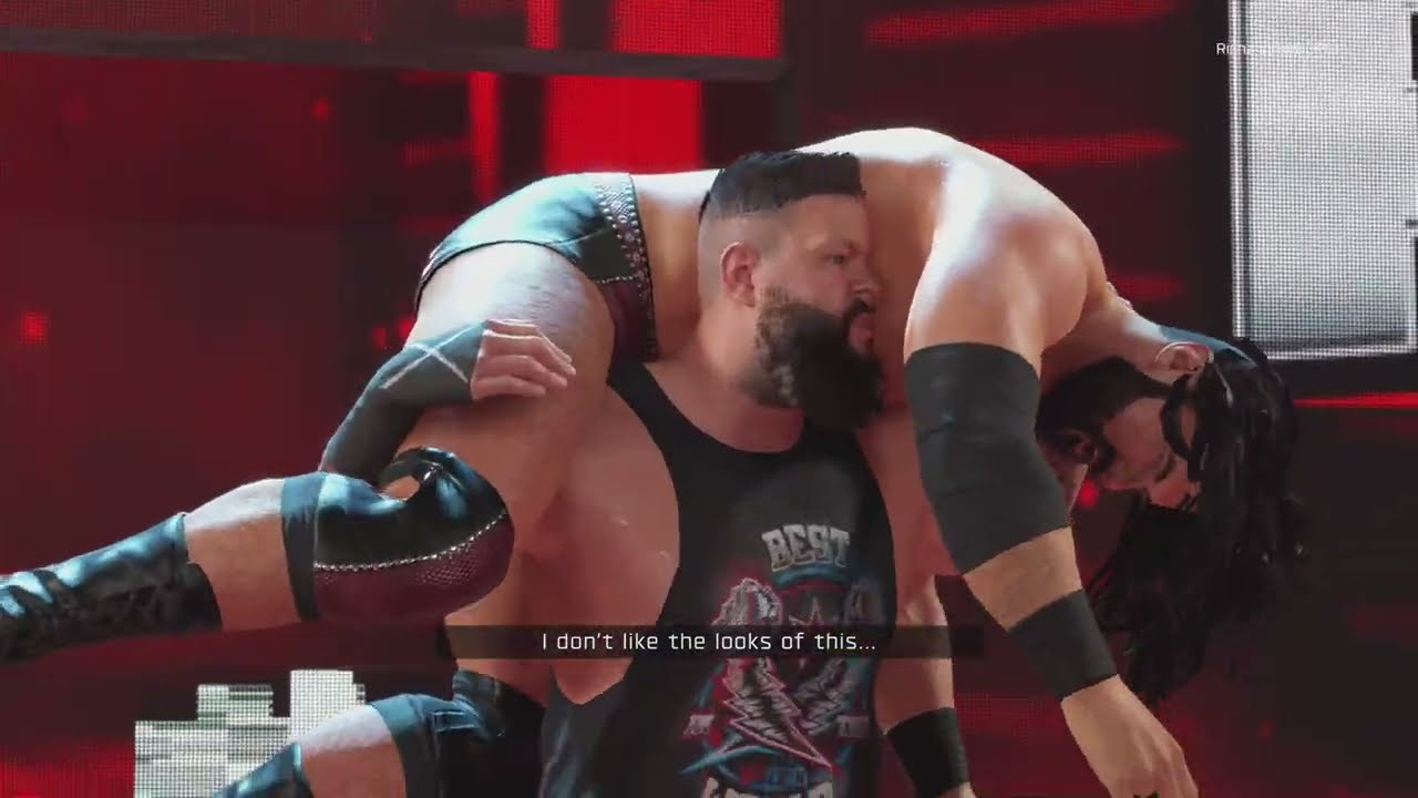 WWE 2K25 My Rise: claymore on stage on PS5 details on how to do it under description.