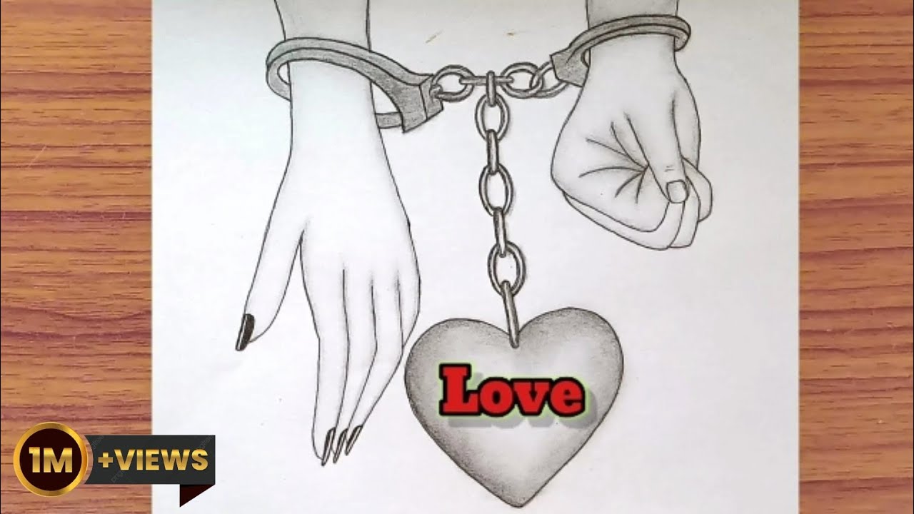 how to draw Romantic couple hand drawing || love drawing || lover ...