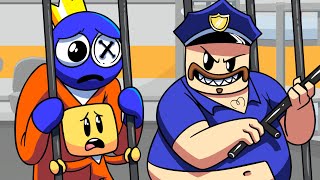 Blue Escape Barrys Prison - Rainbow Friends Animation