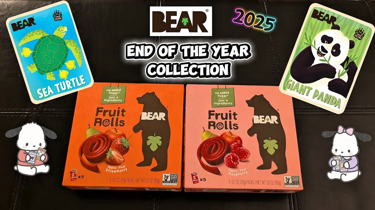 bear fruit rolls cards rare Bears Snacks BEAR Fruit Rolls Variety Pack,