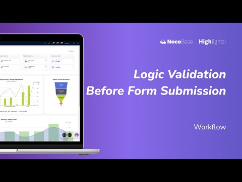 NocoBase Workflow: Logic Validation Before Form Submission