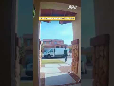 Driver makes two deliveries in one stop 1 Driver makes two deliveries in one stop
