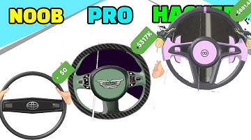 NOOB vs PRO vs HACKER in Steering Wheel Evolution