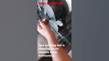 Face grooving tool is clamping on cnc machine turret #cncturning