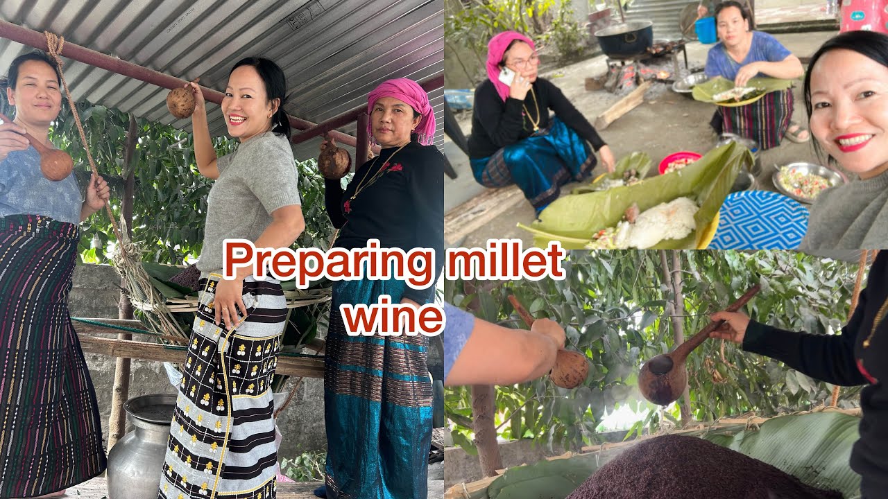 Preparing millet wine for picnic millet familyvlog arunachal india