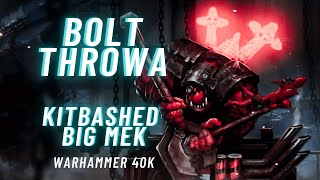Kitbashed 40k Ork Big Mek - BOLT THROWA