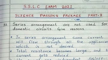 SCIENCE PASSING PACKAGE PART-7 FOR SSLC EXAM 2021