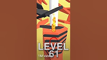 LEVEL 61 | stack ball 3d | perfect shot gameplay | mobile game short video #stackball #shorts