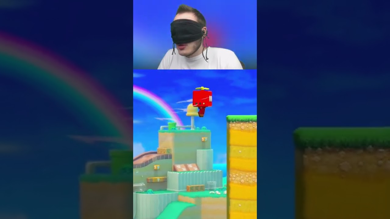 Mit VERBUNDENEN AUGEN ein Super Mario Maker 2 Level schaffen?! 