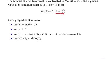 Econometrics topic 2 video 2: Expected value, variance, and standard deviation